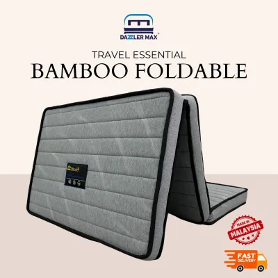 【FREE Bed Sheet】DAZZLER MAX Bamboo Charcoal Fabric High Density Foam Foldable Mattress Tilam Lipat
