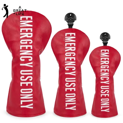 Golf Club Headcovers Red Premium Leather Golf Driver Fariway Wood Covers Hybrid Head Covers 3 Wood Golf Head Cover