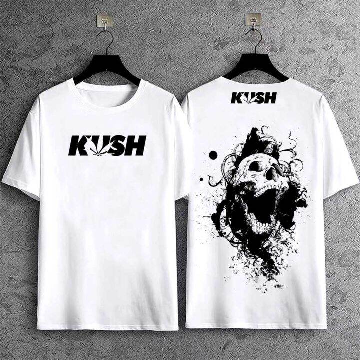 KUSH Skull Warrior T Shirt Design Print Clothing Cotton Fashion