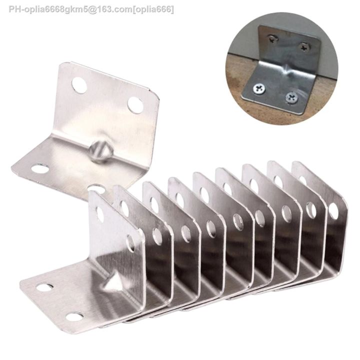 ∋♛ 10Pcs Corner Braces Stainless Steel 90 Degree Brackets for