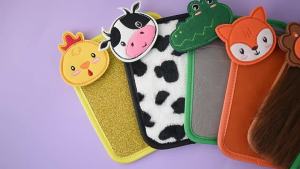 Felt animal sensory pads for toddlers to exercise hand-eye coordination pads for touching fur early education cognitive pads for perceiving textures and tactile sensations