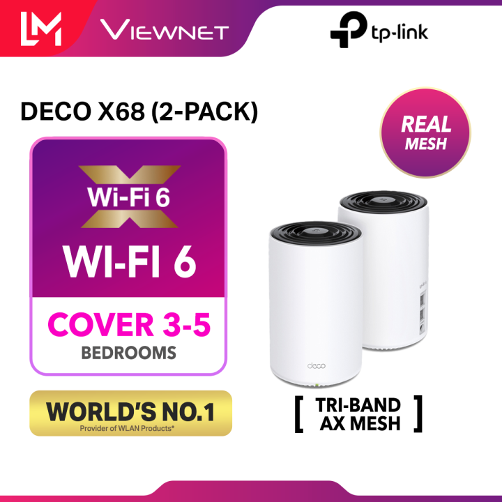 TpLink Deco X68 (1 Pack / 2 Pack / 3Pack) AX3600 Whole Home Mesh WiFi