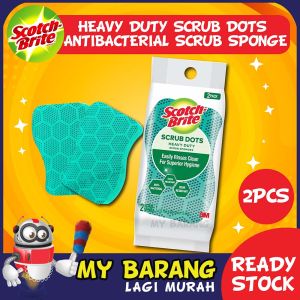 3M Scotch Brite Scrub Sponge(2 Pcs/Pack)Scotch-Brite® Scrub Dots Heavy Duty Sponge 2/Pack MyBarang