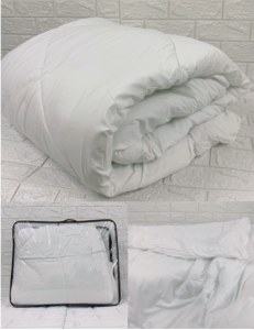 2 in 1 Thick White Comforter Hotel Quality Plain Color Comforter Soft and Comfortable with Transparent Bag Organizer