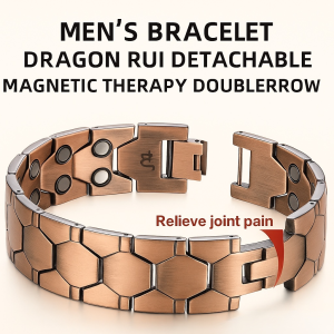 Detachable double row magnetic magnetic therapy bracelets for men and women