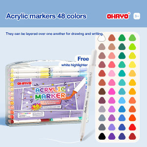 【OHAYO Design】Colour Acrylic Marker Pen set Highlighter pen Waterproof Markerpen Painting Art