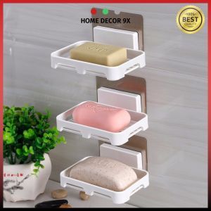 Kệ Để Xà Bông Nhà Tắm Dán Tường Khay Nhựa Để Xà Phòng 6 Rãnh