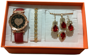 Colourful Trendy Jewelry Watch Set with Gift box