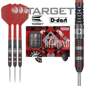 TARGET STEEL TIP DARTS - 22G/24G IWAO KASUZU DIAMOND GEN3 (SWISS) SP 90% TUNGSTEN DART SET