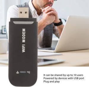 USB Adapter 4G Mobile Router Portable Network Adapter USB Powered Travel Hotspot 4G LTE Router Supports 10 Device Connections