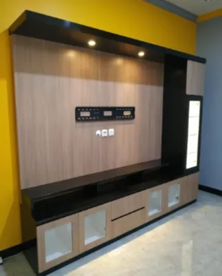 Backdrop Tv Finishing HPL 001 - Backdrop TV | Dijamin Kokoh Teruji