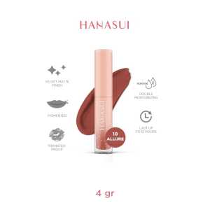 Hanasui Mattedorable Lip Cream - Lipcream Hanasui - Perfect Shades - For Lip & Cheek - Mengandung Vitamin & Olive Oil - Tahan Lama - Tidak Membuat Bibir Kering - Virgo Shoop