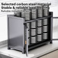 PANDH 3Tier Kitchen Dish Rack Cabinet Organizer Dustproof Multifunctional Countertop Kitchen Storage Cabinet. 