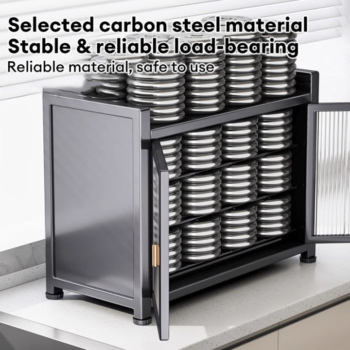 PANDH%203Tier%20Kitchen%20Dish%20Rack%20Cabinet%20Organizer%20Dustproof%20Multifunctional%20Countertop%20Kitchen%20Storage%20Cabinet%20-%20Image%205
