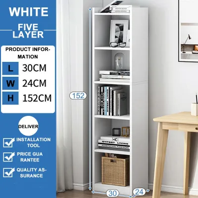 DODO Book Shelf Cabinet Display Cabinet Storage Rack Narrow Side Cabinet Modern Style Bookcase bedrooms living rooms