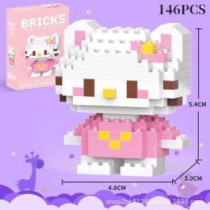 Kartun Lucu Sanrio Disney Nano Blok Bangunan Mainan Anak-anak Mini Hadiah DIY Pendidikan Pendidikan untuk Anak Laki-laki dan Perempuan
