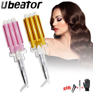 Con Lăn Uốn Tóc Vàng Hồng Thần Kỳ 110-240V Máy Uốn Tóc Uốn Xoăn Bằng Gốm Chạy Điện Máy Uốn Xoăn Beadm 19 22 25