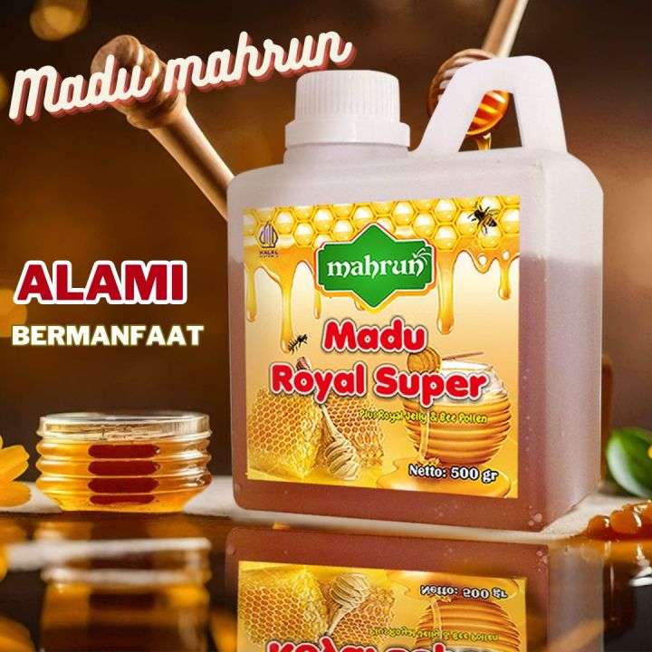 Mahrun Madu royal super 500 GRAM  royal jelly , Bee pollen