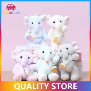 [Eleanor] 1Pcs Cute Soft Plush Elephant Doll With Joint And Hand And Foot Movement Charm Keychain Toy Bag Pendant Home Decor Gift