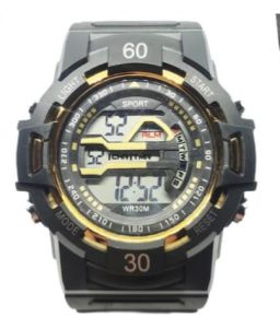 Jam tangan Digital pria Free Kotak Jam tangan LED Watch jam keren tipe 665 A