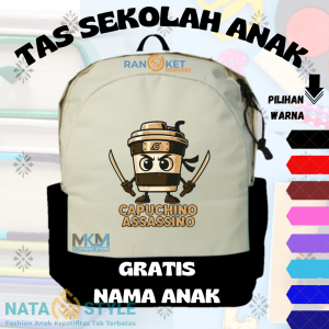 Tas Anak Anomali Cappuccino Assassino I Tas Ransel Anak Anomali Cappuccino Assassino Free Cetak Nama