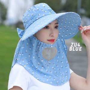 Topi Visor Lipat Wanita Anti UV LebarTopi Bunga penutup / Topi Pantai Cadar / TOPI WANITA / topi masker / topi pantai wanita lebar / topi pantai wanita / TOPI CADAR / TOPI SAWAH / TOPI GUNUNG DMO TP02