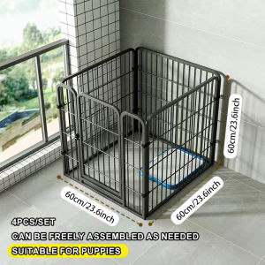 Dog fence DIY Pet Playpen 120*60*60cm Dog Crate Heavy Duty Dog Cage for Small Medium Large Dogs