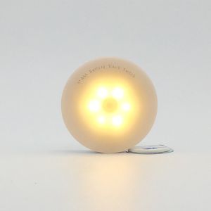 LED Night lights white shell white/ gold lighting touch dimming Wireless wall lamp For cabinet stairs corridor night light Use AAA battery power 0.6W