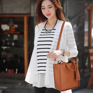 【LAKEBAO】 ชุดกระเป๋าหนัง9สีสำหรับผู้หญิงกระเป๋าสะพายไหล่4ชิ้นชุดกระเป๋าแมสเซนเจอร์