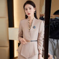 RYRYSTYLE Front Desk Work Attire Female Receptionist Dental Hotel Professional Suit Spring and Autumn Beauty Salon Jewelry Store High-end. 