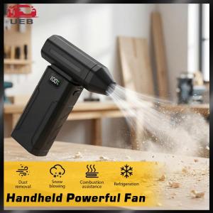 [UEB AUTO]Mini Turbo Fan 6000mAh Portable Dust Blower Electric Dryer Screen Display Rechargeable for Air Bed Snow Removal Outdoor