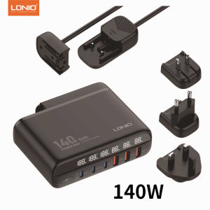 【SG In Stock🔥】LDNIO New National Standard Gallium Nitride Charger 140W Medium Digital Display Multi-port PD Charger