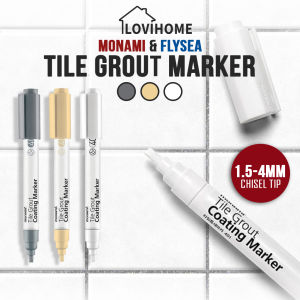 【SG/Ready Stock】Monami Premium Waterproof Anti Mold Tile Grout Marker Pen - Gap Filler Repair Kitchen Floor Home Reform - Whiten Clean and Easy to Use Wall Decor Grout Cleaner Removal Remover Grouting FIlling Patching Agent Toilet Bathroom Mold Stain