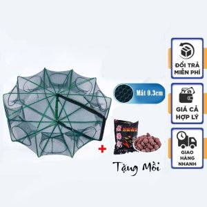 Lồng Bát Quái 6812 Cửa - Lồng Bát Giác ( Lồng Ô Phiên Bản Mới ) + Tặng Mồi Dụ TômCuaCá