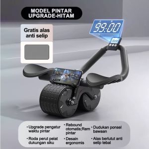Ab Roller 2in1 Ab Roller Wheel / Alat Push Up Stand Bar Alat Gym / Alat Sit Up