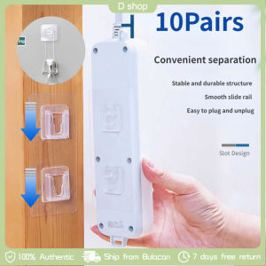 10 Pairs Double-Sided Self Adhesive Wall Hanger Transparent Plastic Strong Plug Suction Cup Sucker Hooks
