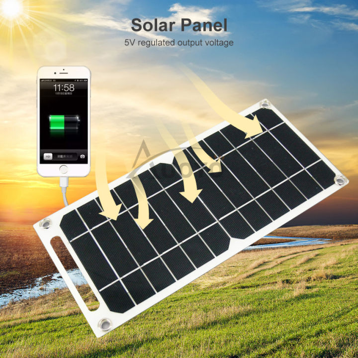 Auoyo 6V 6W Solar Panel Foldable Solar Panel USB Emergency Charging