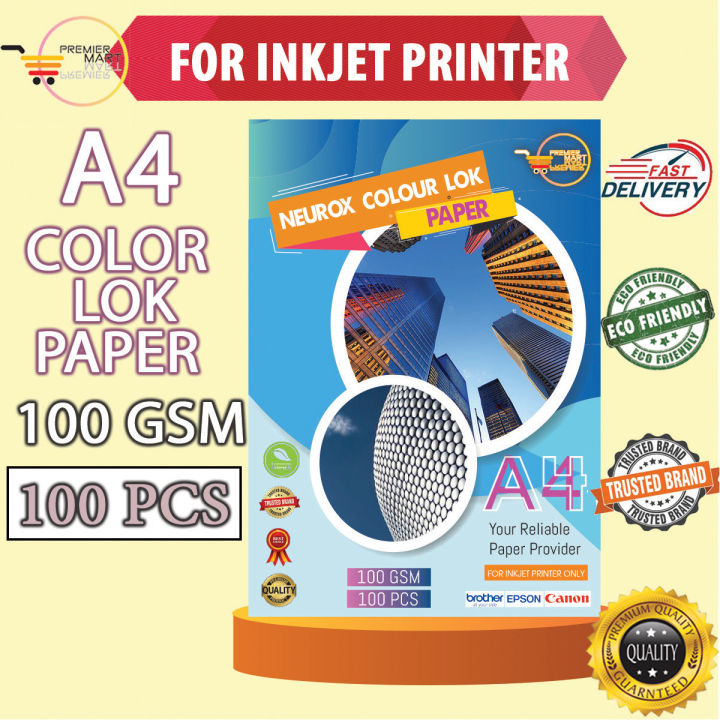 A4 COLOR LOK PAPER 100GSM (100PCS/PKT) | Lazada