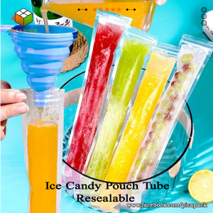 100pcs Ice Candy Pouch Tube Resealable Pop Freezer Yogurt Sticks Cream Maker Popsicle Sticks Icecandy