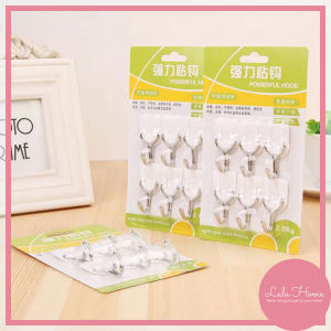 6PCS Wall Hanger Photo Hook Non Adhesive Glue No Nail Needed Home Living Toilet Kitchen Hangers 多用途挂钩