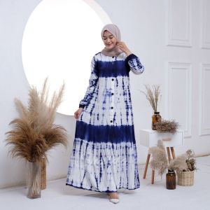 GAMIS TWILL RAYON CANDI MEKAR GAMIS BATIK CAP PEKALONGAN