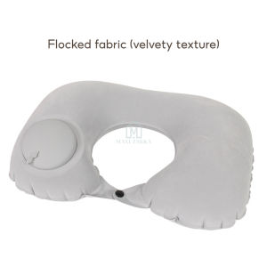 🇸🇬 Ready Stock Portable Travel Pillow Quick Inflate in 15s Foldable Neck Cushion Milk Silk/Flocking Options Lightweight