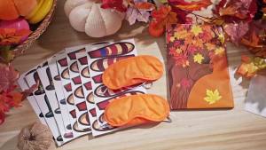 Thanksgiving Party Games Pin The Tails Hat on The Turkey and Pumpkin with Blindfold Thanksgiving Gift and Activities Fall Autumn Harvest Pumpkin Pin Game Thanksgiving Party Supplies for Kids