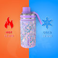 PASHLINC  400ml children's insulated cup ceramic inner liner ，BPA free,Long duration of keeping hot and cold as a  Christmas gift. 