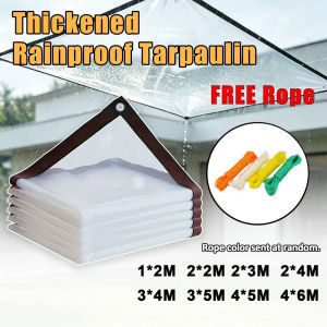 Percuma Tali!PE Tarpaulin Waterproof Rainproof Shade Cloth for Garden Balcony Outdoor Camping Car Cover Pelbagai Saiz