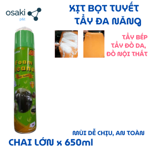 Chai Xịt Bọt Tuyết Vệ Sinh Nội Thất Da Gỗ Nhựa An Toàn (650ml) - 3T