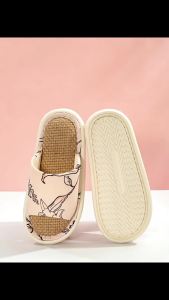 Discounted Soft Home Silent Linen Slippers Indoor Non-Slip Soft Sole All-Season WomenS Floor Slippers