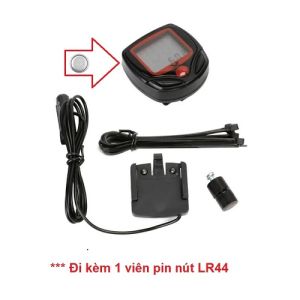 Đồng Hồ Đo Tốc Độ Xe Đạp Kỹ Thuật Số Trọn Bộ Pin LR44 Ngàm Gài Dây Bộ Cảm Biến Nhỏ Gọn 46x46x19mm Thông Minh