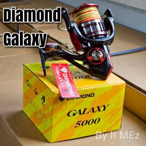 ของแท้ ราคาถูก ❗❗ รอกสปิน DIAMOND GALAXY 3BB พร้อมเอ็นในตัวพร้อมใช้งาน ทนทาน หมุนลื่น Spining Reel