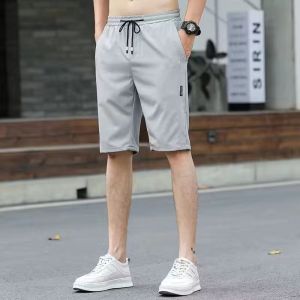 Summer Ice Silk Casual Pants Mens Loose Sports Shorts Men s Versatile Crops